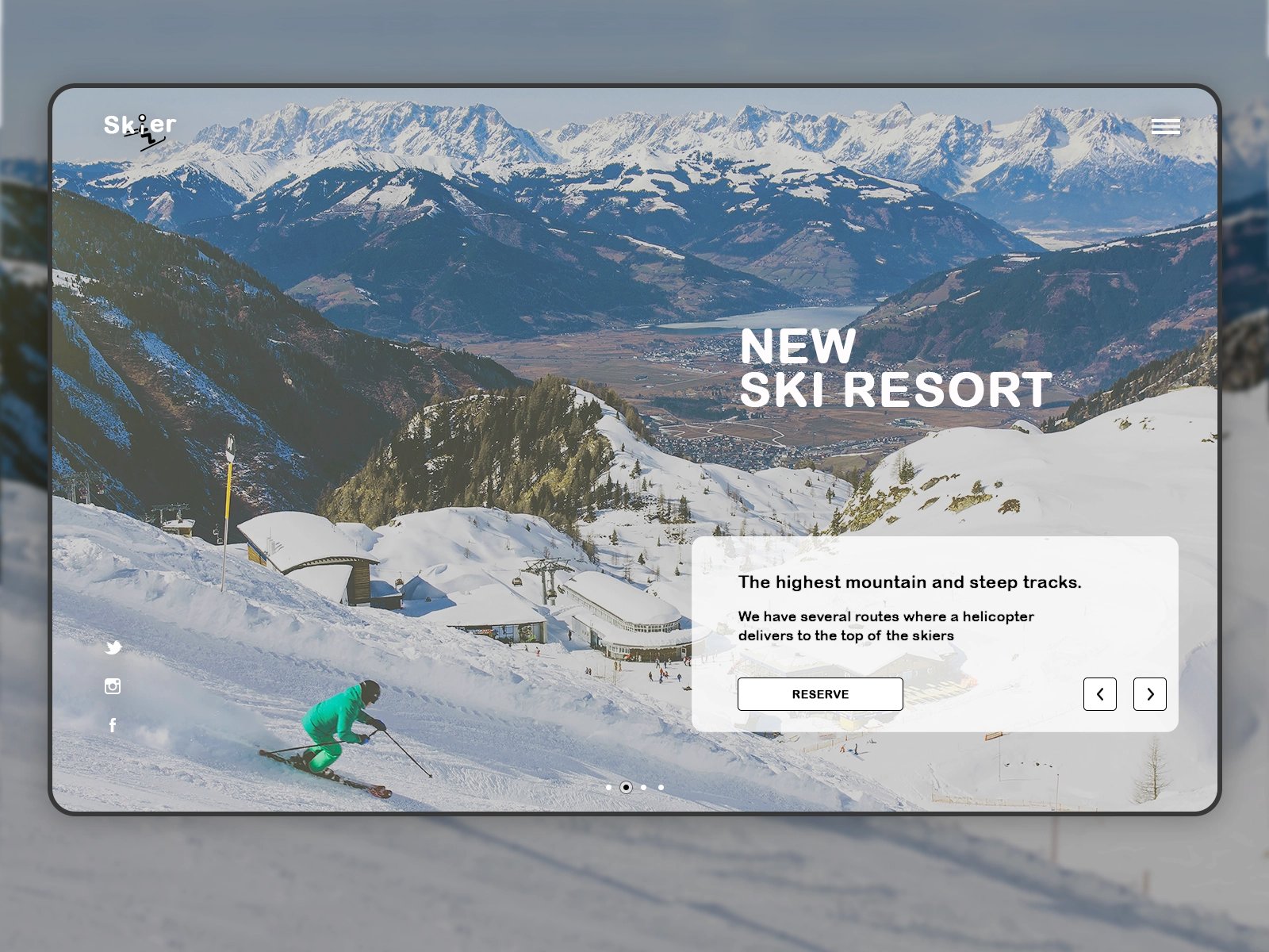 一起冬奥，滑雪类WEB网页界面设计网站制作参考（12图）