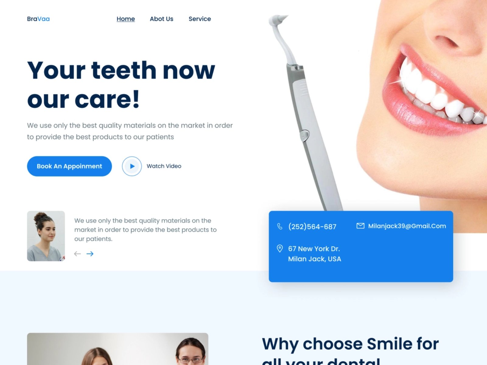 牙科诊所网站WEB网页界面设计制作灵感(12图)