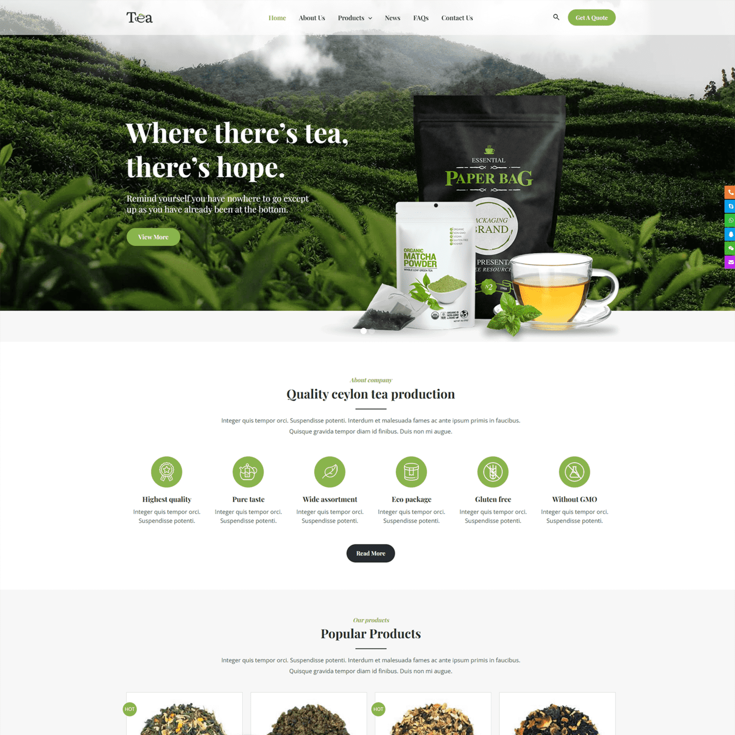 响应式英文外贸茶叶茶具产品营销独立站企业网站制作建设开发