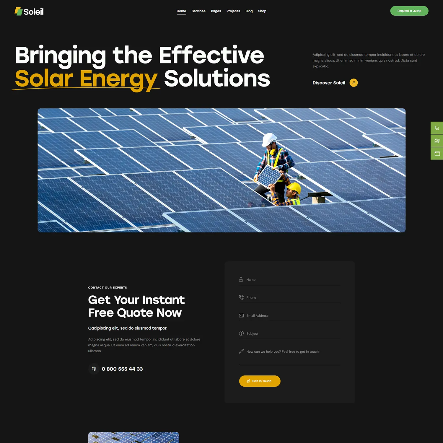 太阳能绿色能源类跨境电商独立站商城网站建设制作
