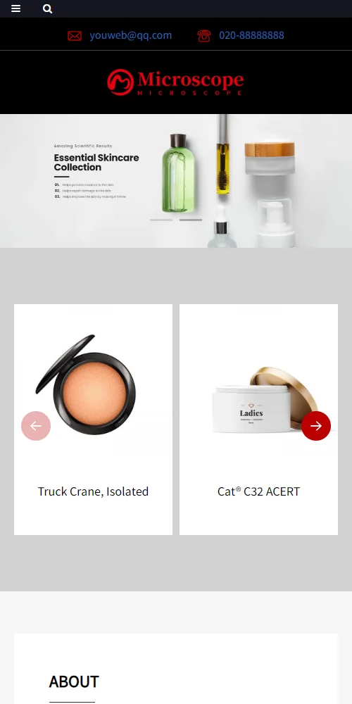 响应式美妆美容化妆品外贸企业网站模板